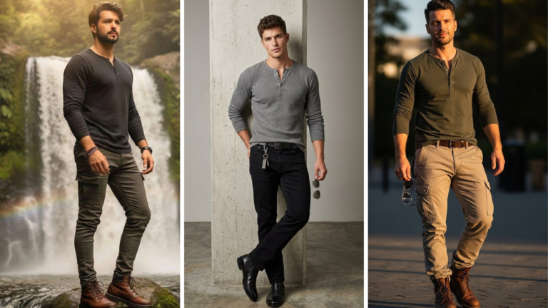 13 Henley Shirt Outfits for Men That Add Instant Character